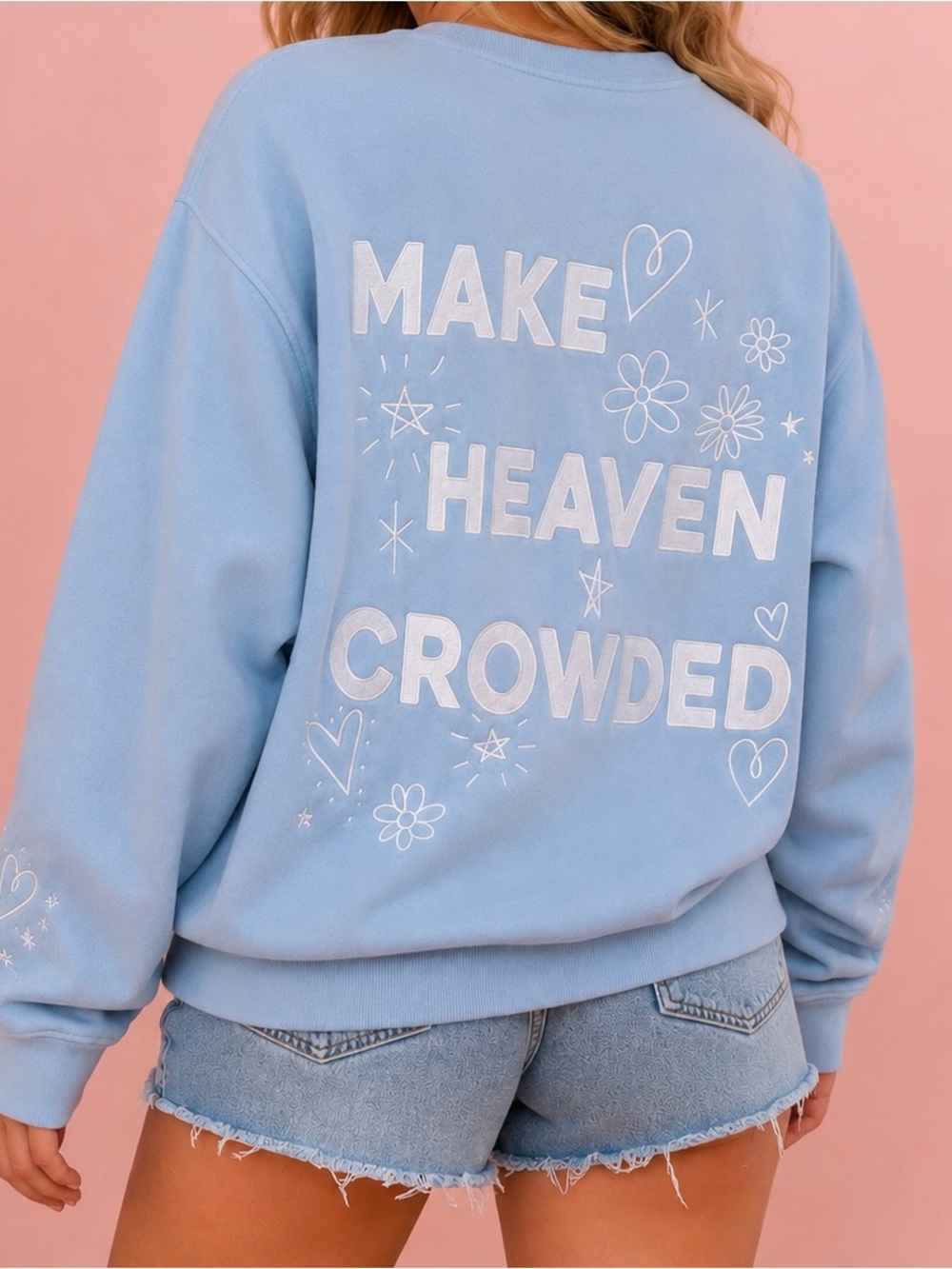 NEW Altar’d State Make Heaven Crowded Embroidered Sweatshirt M & XL Available